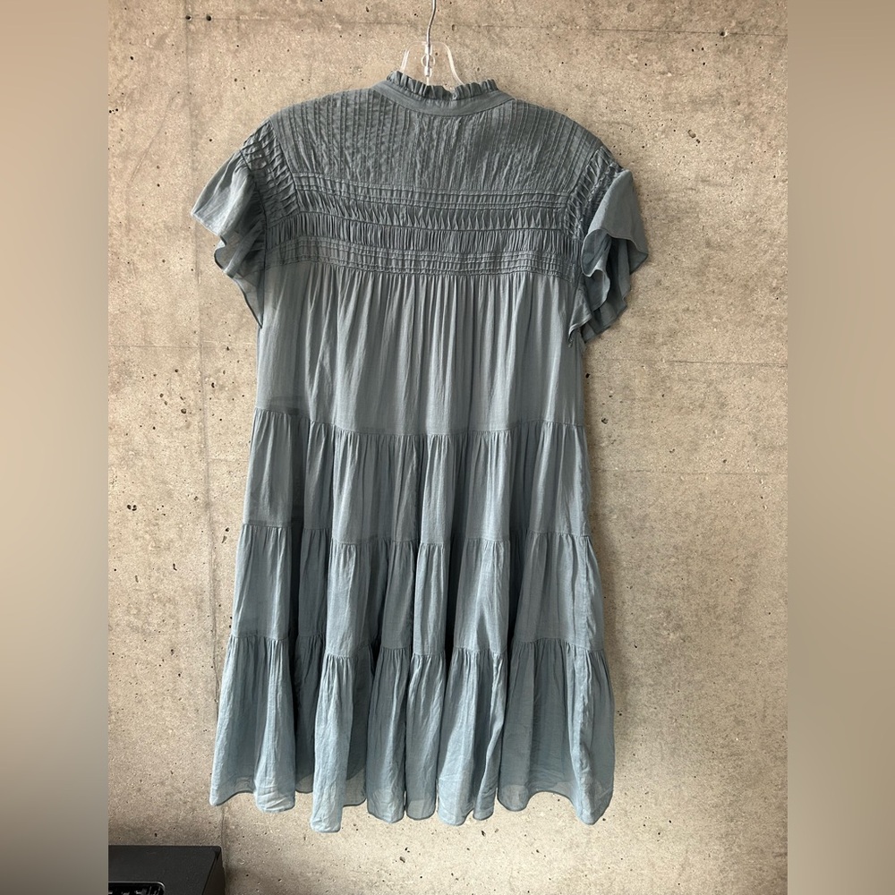 Isabel Marant Blue Mini Dress with Ruffles - Picture 5 of 11